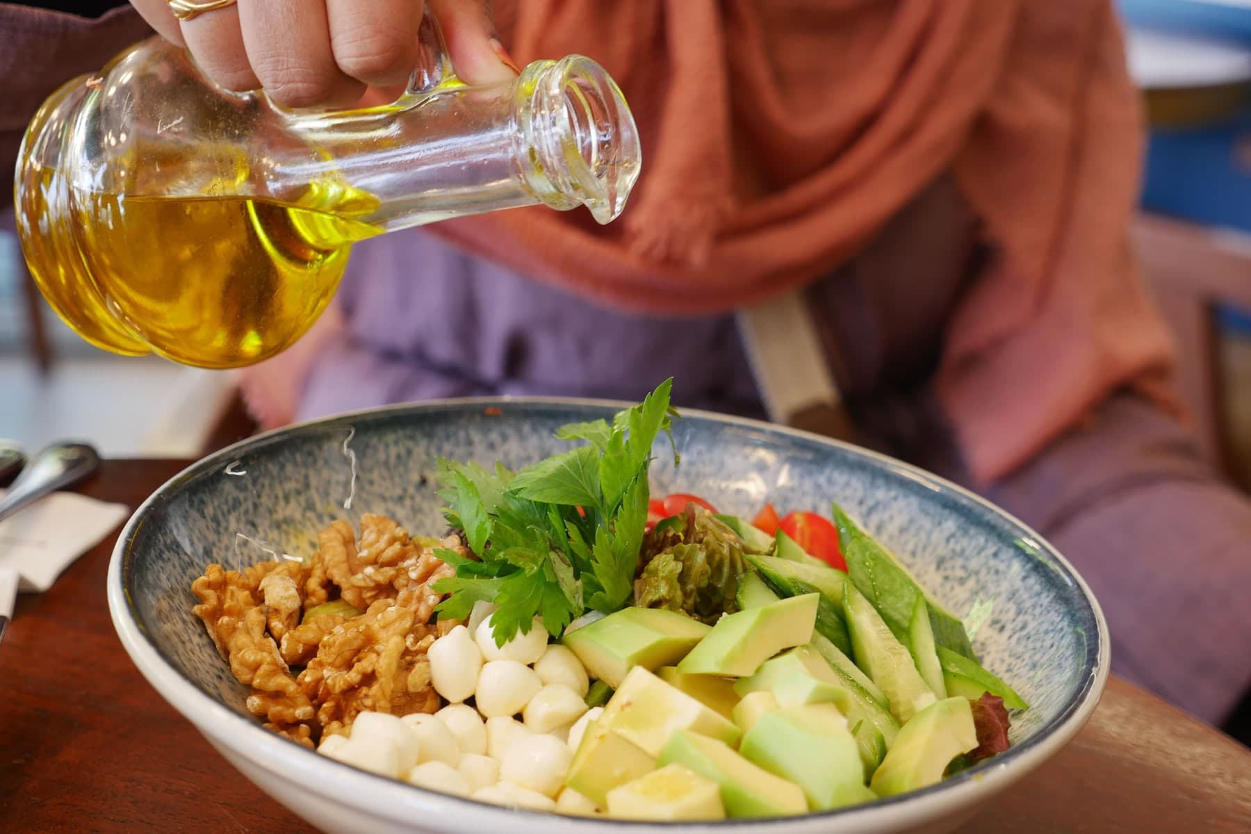 Olive oil, nuts, avocado, and other sources of unsaturated fats
